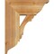 Ekena Millwork Olympic Traditional Rough Sawn Bracket w/ Offset Brace, Western Red Cedar, 8"W x 18"D x 22"H BKT0806X18X22OLY01RWR - alternate 3